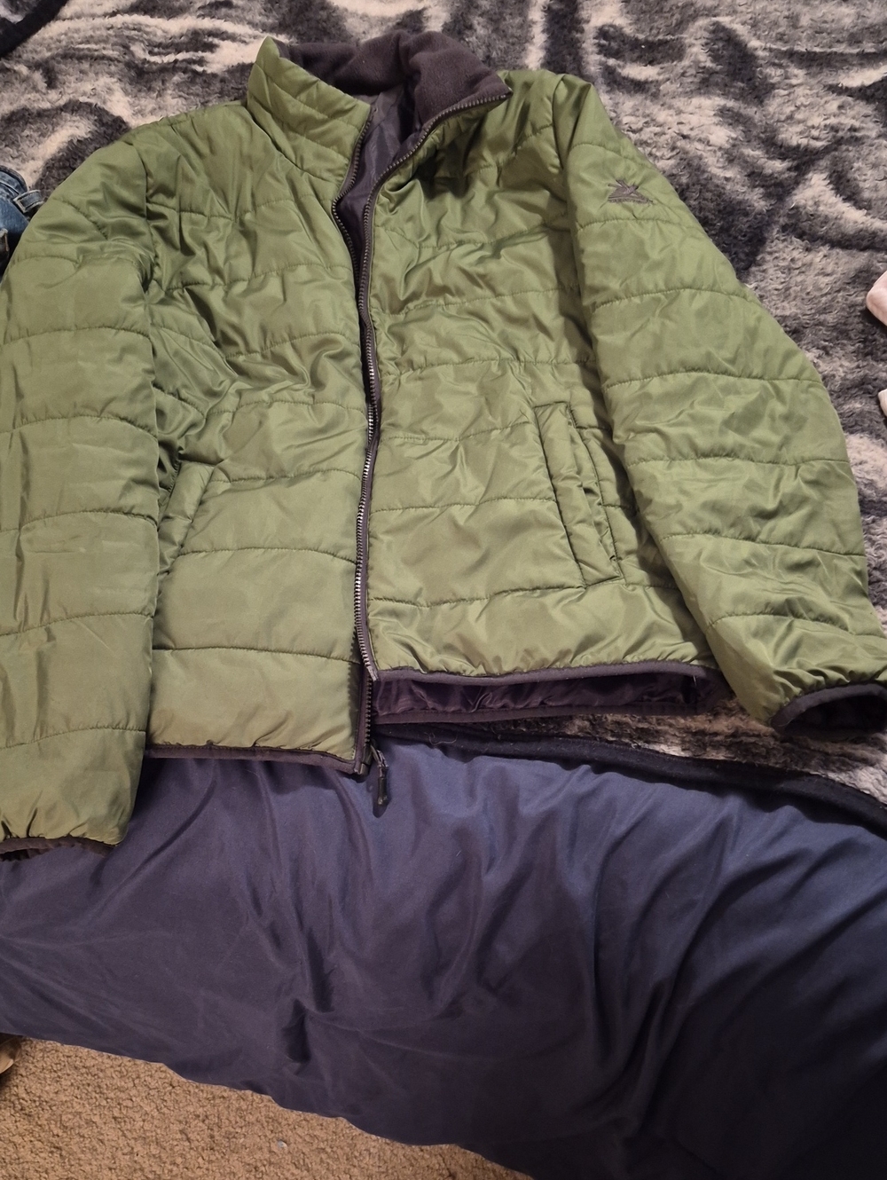 ZeroXposur Men's Olive Quilted Puffer Jacket